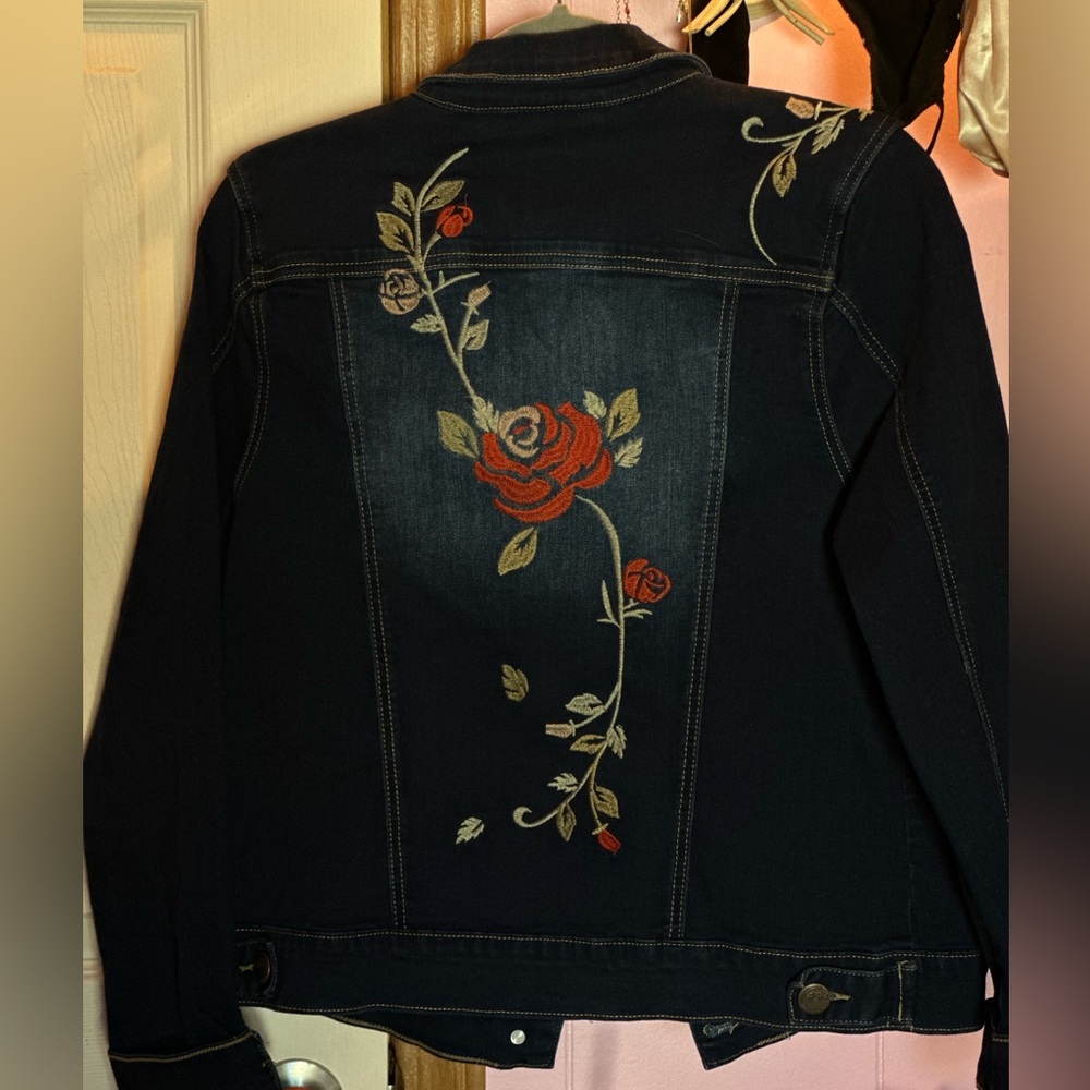 Jean Jacket with Roses